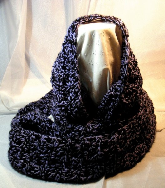 Black & lavender scarf 